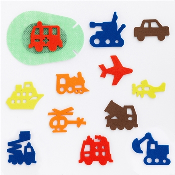 Skumklistermærker - transport tema